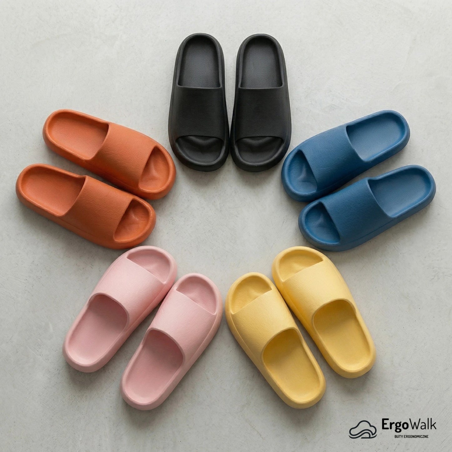 ErgoWalk Cloud - Klapki Przynoszące Ulgę w Bólu Stóp